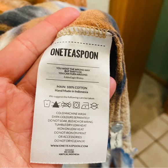 Free People x One Teaspoon TieDyed Muslin Longline Tunic ButtonDown - Picture 6 of 6